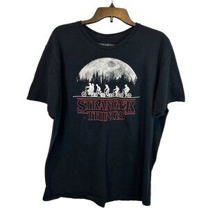 Stranger Things Men’s 2XL Black Graphic‎ T-Shirt Crew Neck Short Sleeve